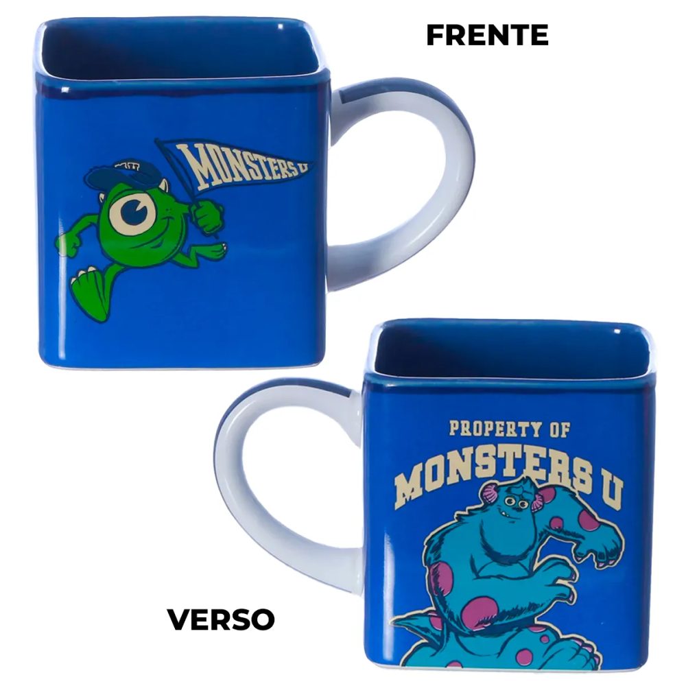 CANECA CUBO UNIVERSITY MONSTROS S/A 300ML - ZONACRIATIVA
