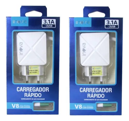 CARREGADOR P/ CELULAR V8 (PADRAO 3)