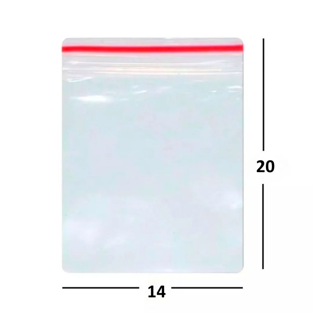 EMBALAGEM SACO ZIP N° 7 - 14CM X 20CM UNIDADE