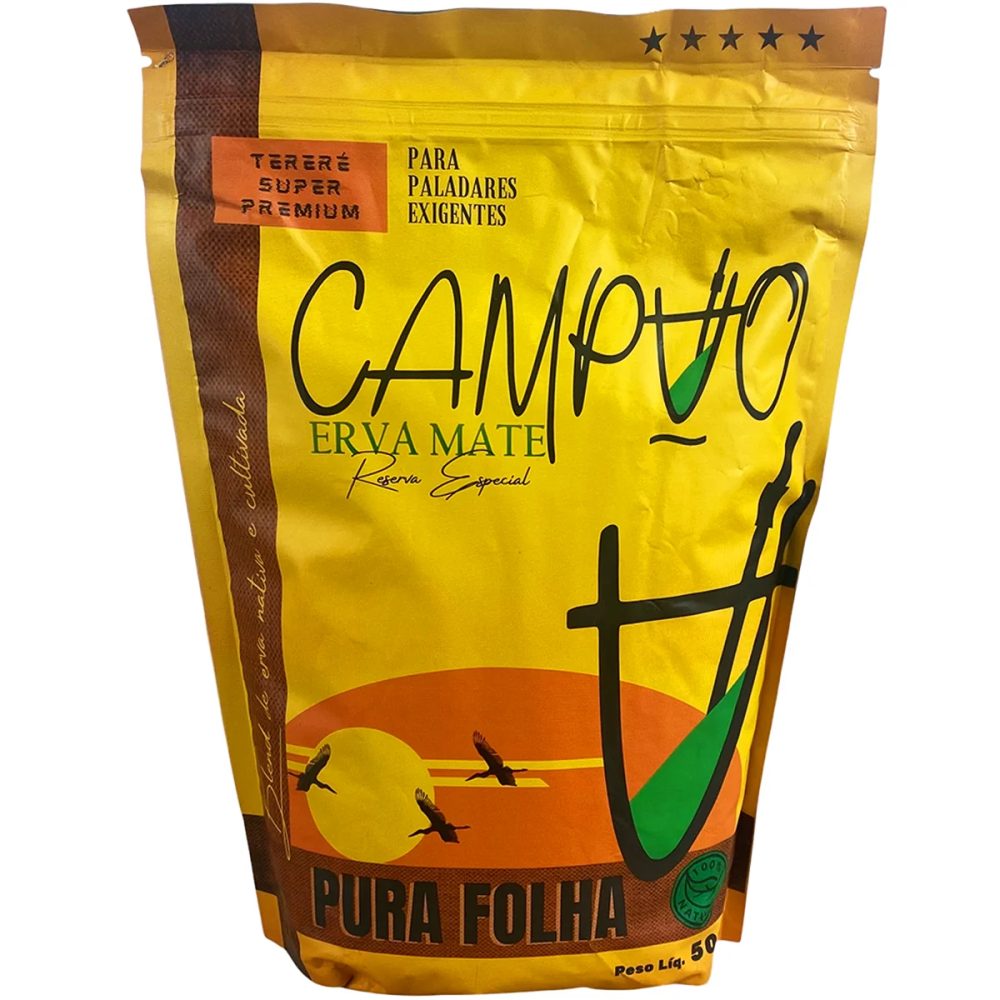 ERVA MATE TERERE 500GR PURA FOLHA - CAMPAO