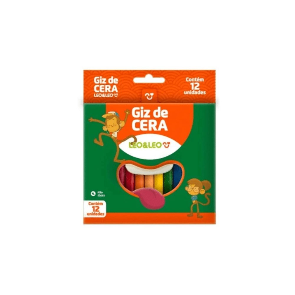 GIZ DE CERA 12 CORES FINO - LEO E LEO