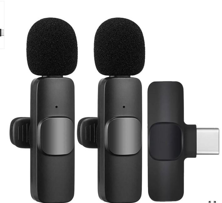 MICROFONE LAPELA DUPLO S/ FIO TIPO C