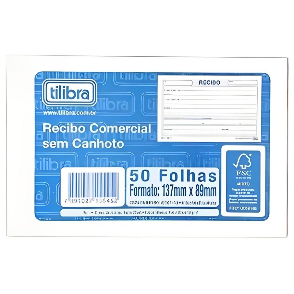 RECIBO COMERCIAL S/ CANHOTO 50F