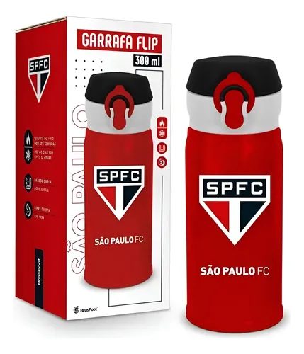 GARRAFA PLASTICA TERMICA TOP SAO PAULO 300ML - BRASFOOT