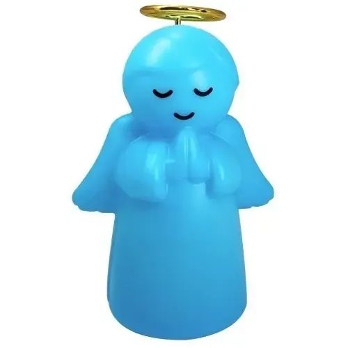 LUMINARIA CRIATIVA MESA ANJO C/ AUREOLA AZUL - DECORFUN