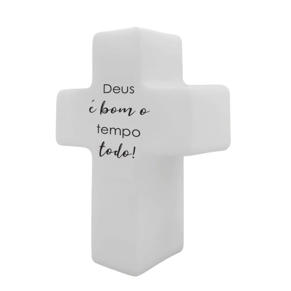LUMINARIA CRIATIVA MESA CRUZ DEUS E BOM - DECORFUN
