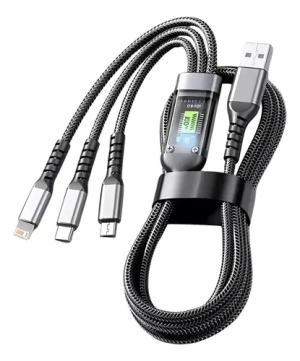 CABO P/ CELULAR 3 EM 1 IPHONE/TIPO C/V8