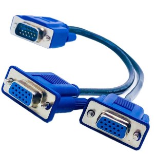 CABO VGA DIVISOR SPLITTER Y 1 MACHO P/ 2 FEMEAS