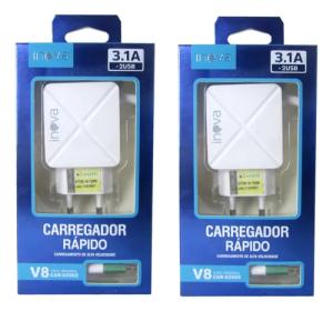 CARREGADOR P/ CELULAR V8 (PADRAO 3)