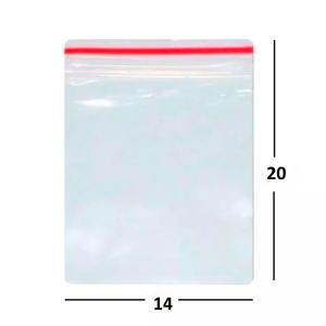 EMBALAGEM SACO ZIP N° 7 - 14CM X 20CM UNIDADE