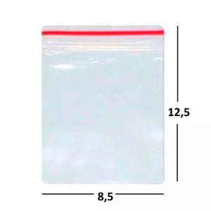 EMBALAGEM SACO ZIP N° 4 - 8.5CM X 12CM UNIDADE