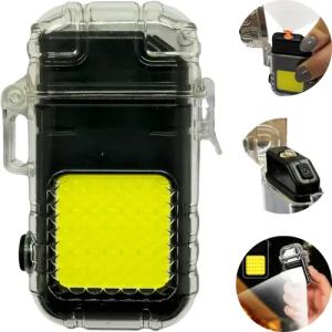 ISQUEIRO ELETRICO C/ LANTERNA LED RECARREGAVEL