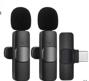 MICROFONE LAPELA DUPLO S/ FIO TIPO C