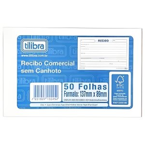 RECIBO COMERCIAL S/ CANHOTO 50F