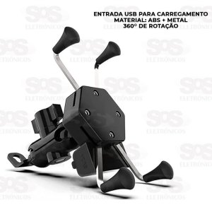 SUPORTE P/ CELULAR MOTO C/ CARREGAMENTO C-020