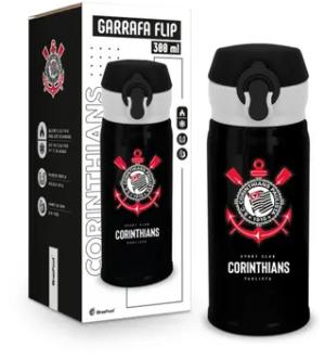 GARRAFA TERMICA FLIP CORINTHIANS 300ML - BRASFOOT