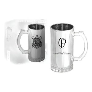 CANECA VIDRO BERLIM METALIC CORINTHIANS - BRASFOOT