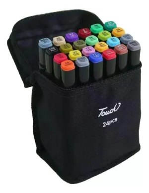 CANETA P/ COLORIR TOUCH 24PCS