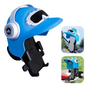 SUPORTE P/ CELULAR MOTO CAPACETE PROTECAO SOLAR E CHUVA