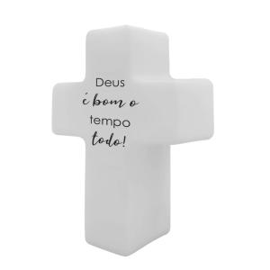 LUMINARIA CRIATIVA MESA CRUZ DEUS E BOM - DECORFUN