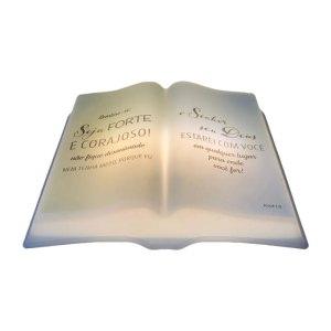 LUMINARIA CRIATIVA MESA BIBLIA SEJA FORTE E CORAJOSO - DECORFUN