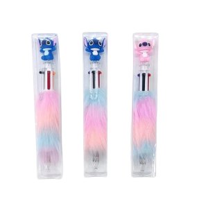 CANETA ESFEROGRAFICA 6 CORES PELUCIA PERSONAGENS