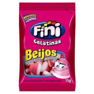 BALA FINI BEIJOS MORANGO 15G